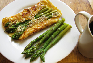 Asparagus omelette Asparagus omelette