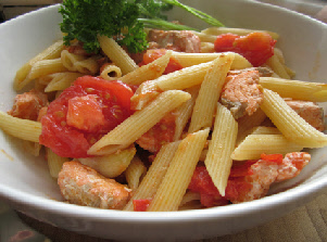 Pasta with salmon Pasta with salmon